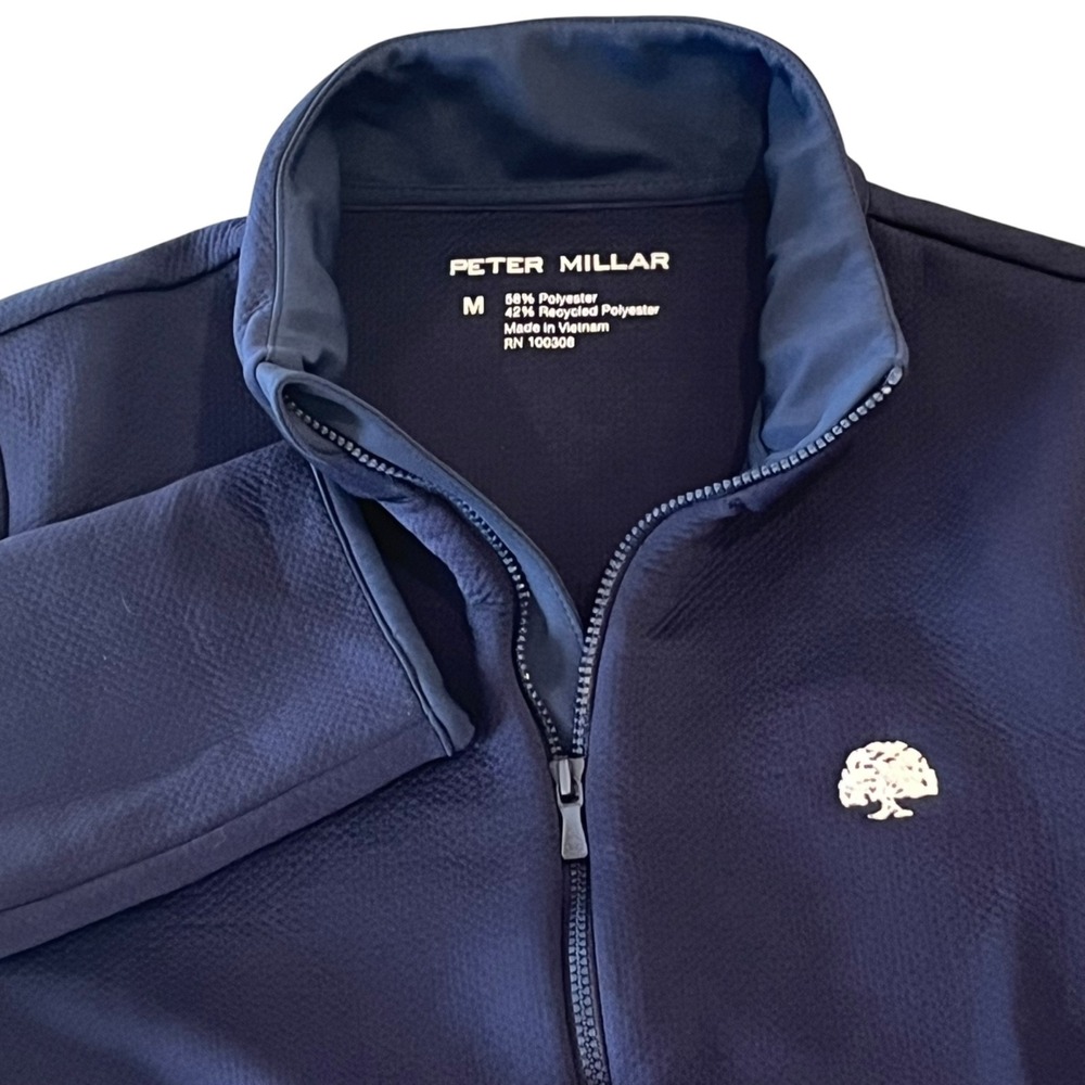 Peter Millar Jacket Womens Medium Navy Lumi-Knit Midweight Full Zip Crown - Picture 2 of 11
